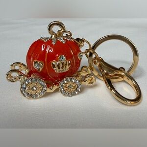 Red Pumpkin Carriage Keychain